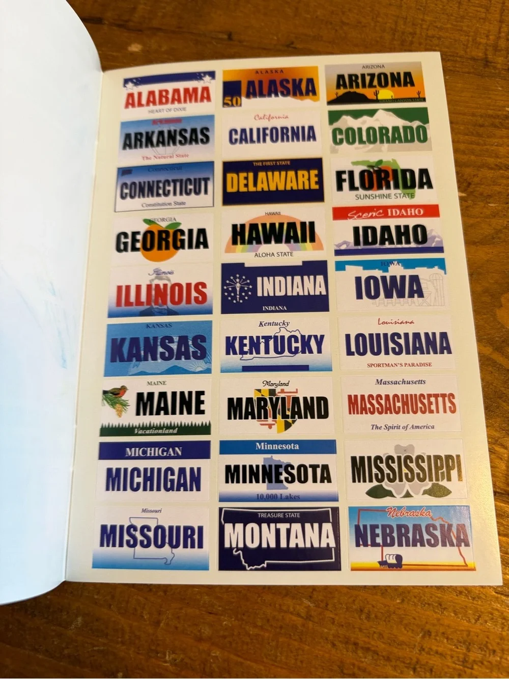 NIB My License Plate Travel Book. Contains 12 booklets